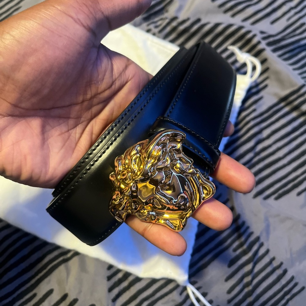 LA MEDUSA LEATHER BELT FLAT
